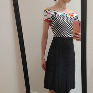 EMPORIO ARMANI Vintage Midi Wrap Skirt with Pleats